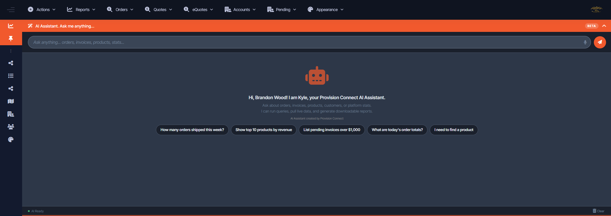 Dashboard — AI Dark